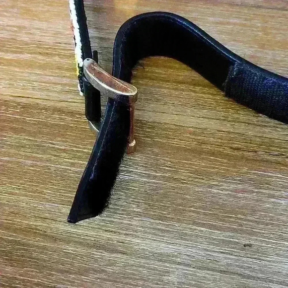 Chico's Womens Leather Floral Beaded M/L Velcro Close Belt. - Picture 12 of 15